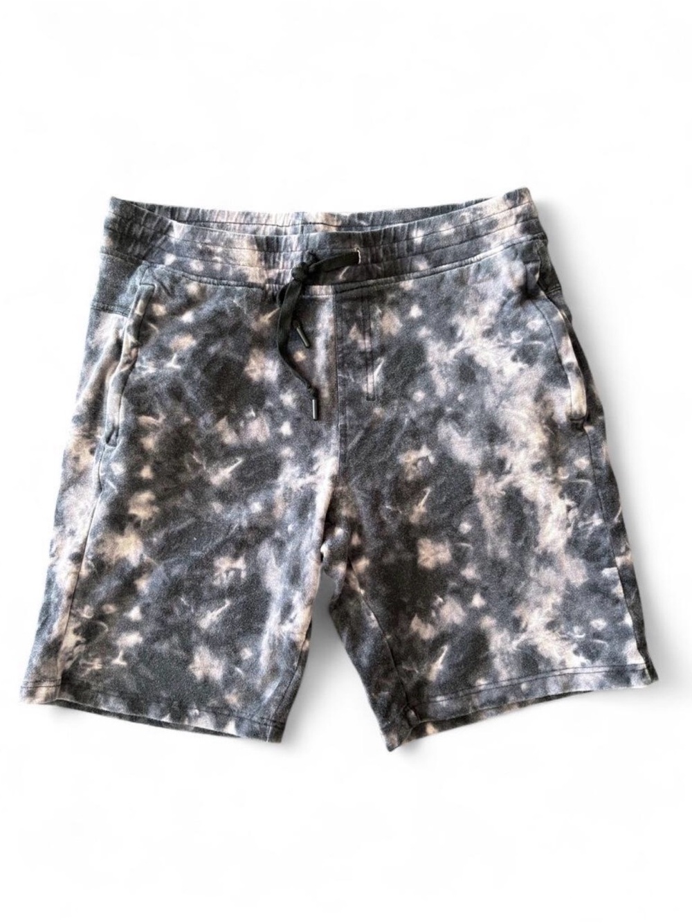 90 Degree By Reflex Men's Tie-Dye Pull-On Shorts - Gray & Cream